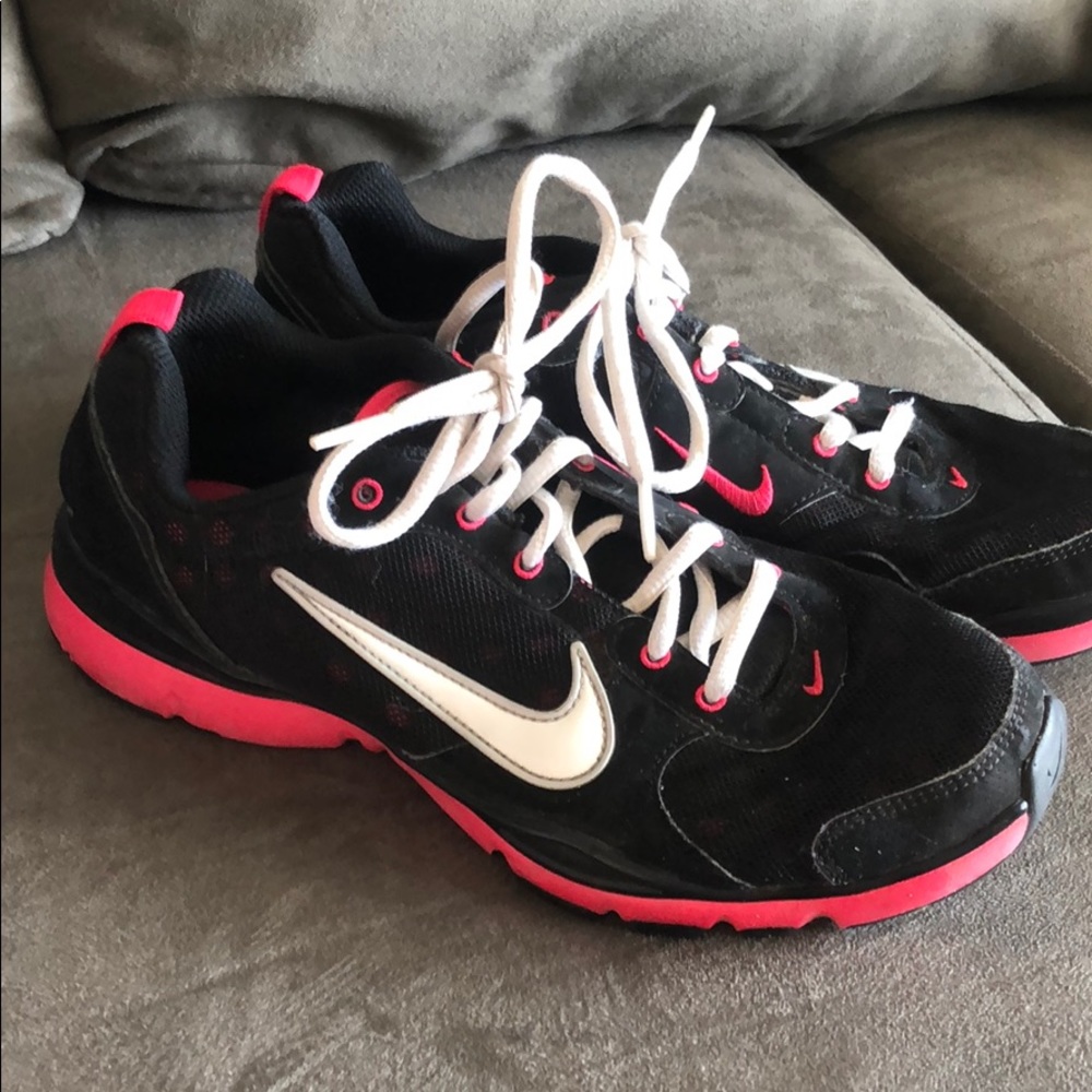 Black with pink Nike Athletic Shoes